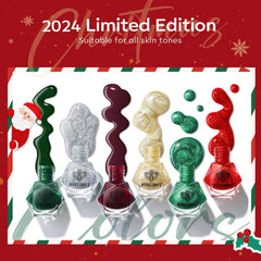Modelones Christmas Nail Polish Set gold-silver focus creates luxe shimmer for special occasions.