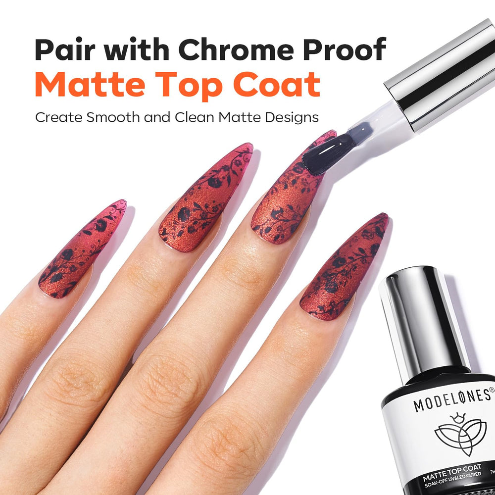 Modelones chrome-proof-matte-top-coat locks in chrome effects