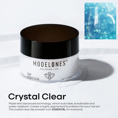 Modelones clear nails art setup for DIY French manicure at home