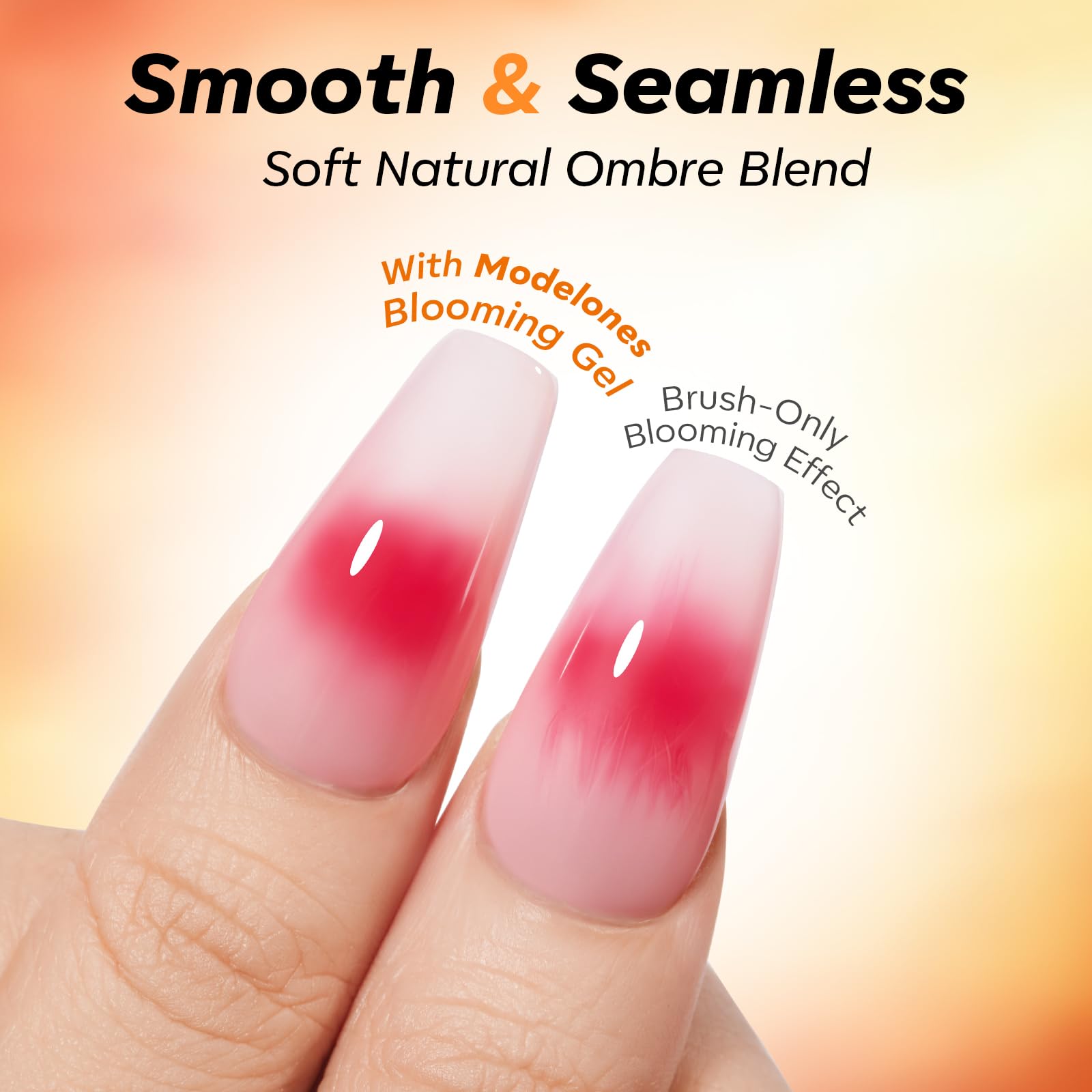 Modelones clear tortoise nail art design swatch demonstrates tortoise marble style.