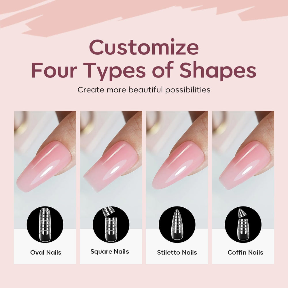 Modelones color swatches and finished nail samples for inspiration.
