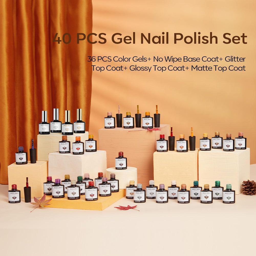 Modelones colorful nail polish bottles arranged for a vibrant palette