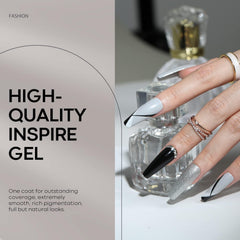 Modelones dark cloud shade bottle highlights a moody, refined look ideal for minimalist nails.