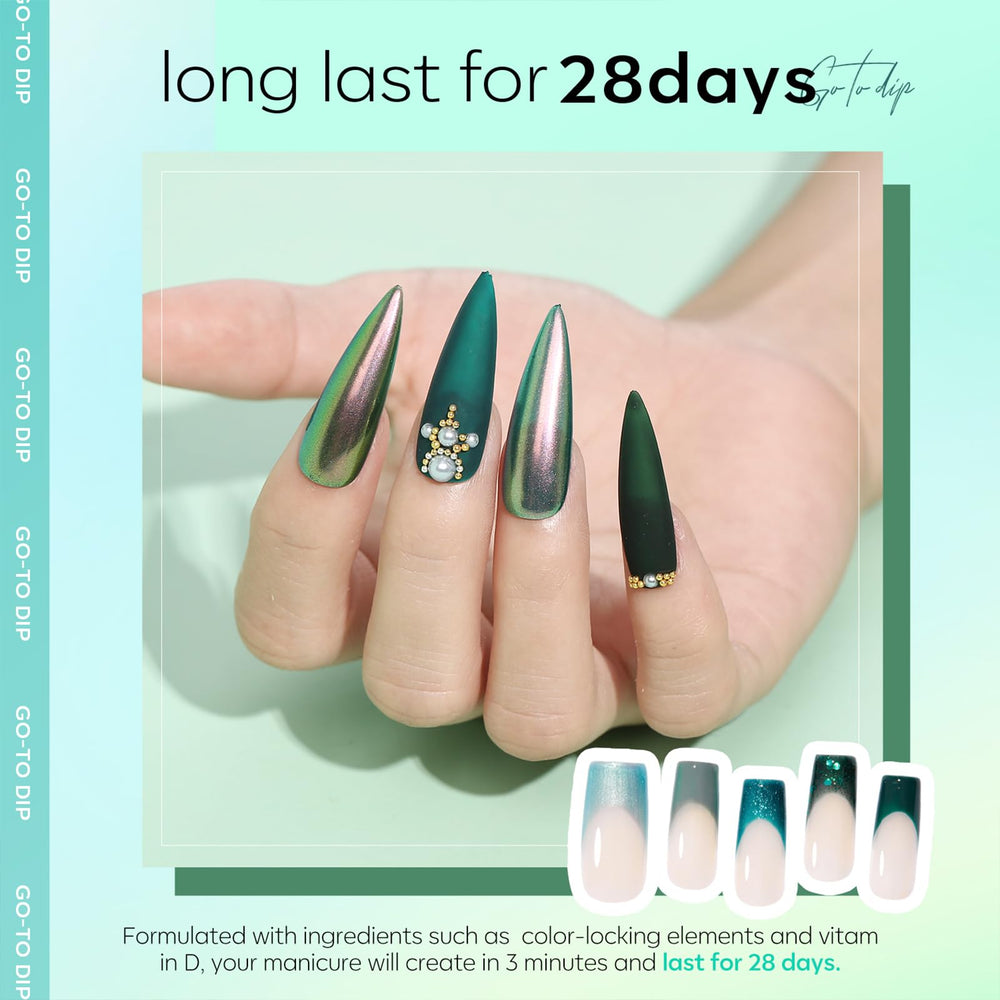 Modelones Dark Green Gel Polish swatch reveals durable finish