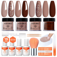 Modelones dip powder kit beige for a smooth, salon-ready manicure at home.