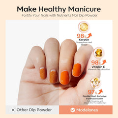Modelones nail brush enables precise application and cleanup.