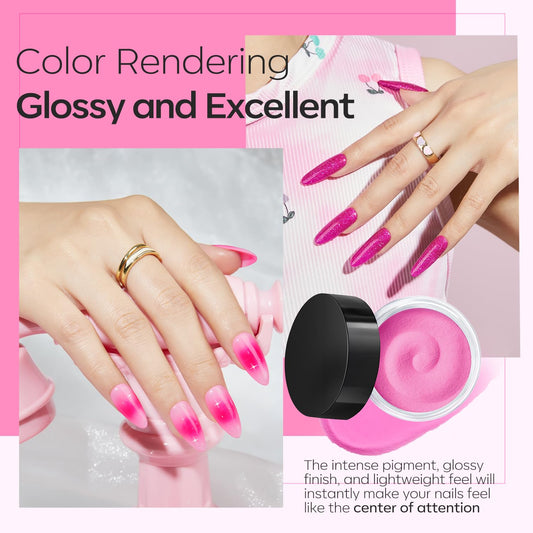 Modelones dip powder red shade for bold, salon-worthy nails at home