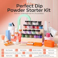 Modelones dip powder tools and tray for a clean, professional home manicure.
