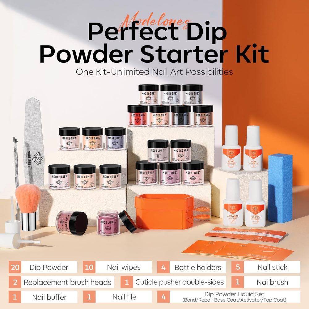 Modelones top coat bottle delivers gel-like shine and added protection.