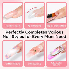 Modelones dual-nail-forms with 12 sizes enable precise shaping.