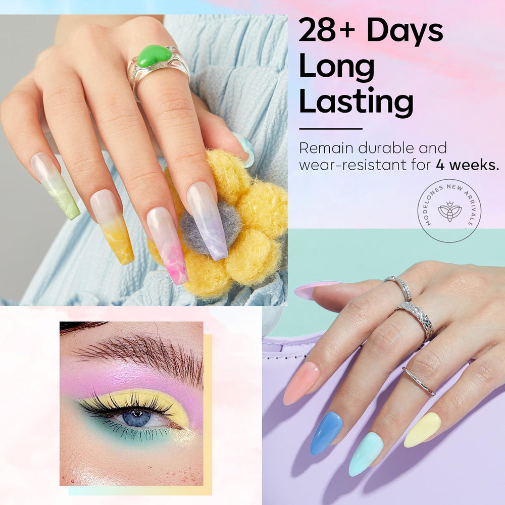 Modelones dual nail forms 48 pcs in 12 sizes assist precise shaping.