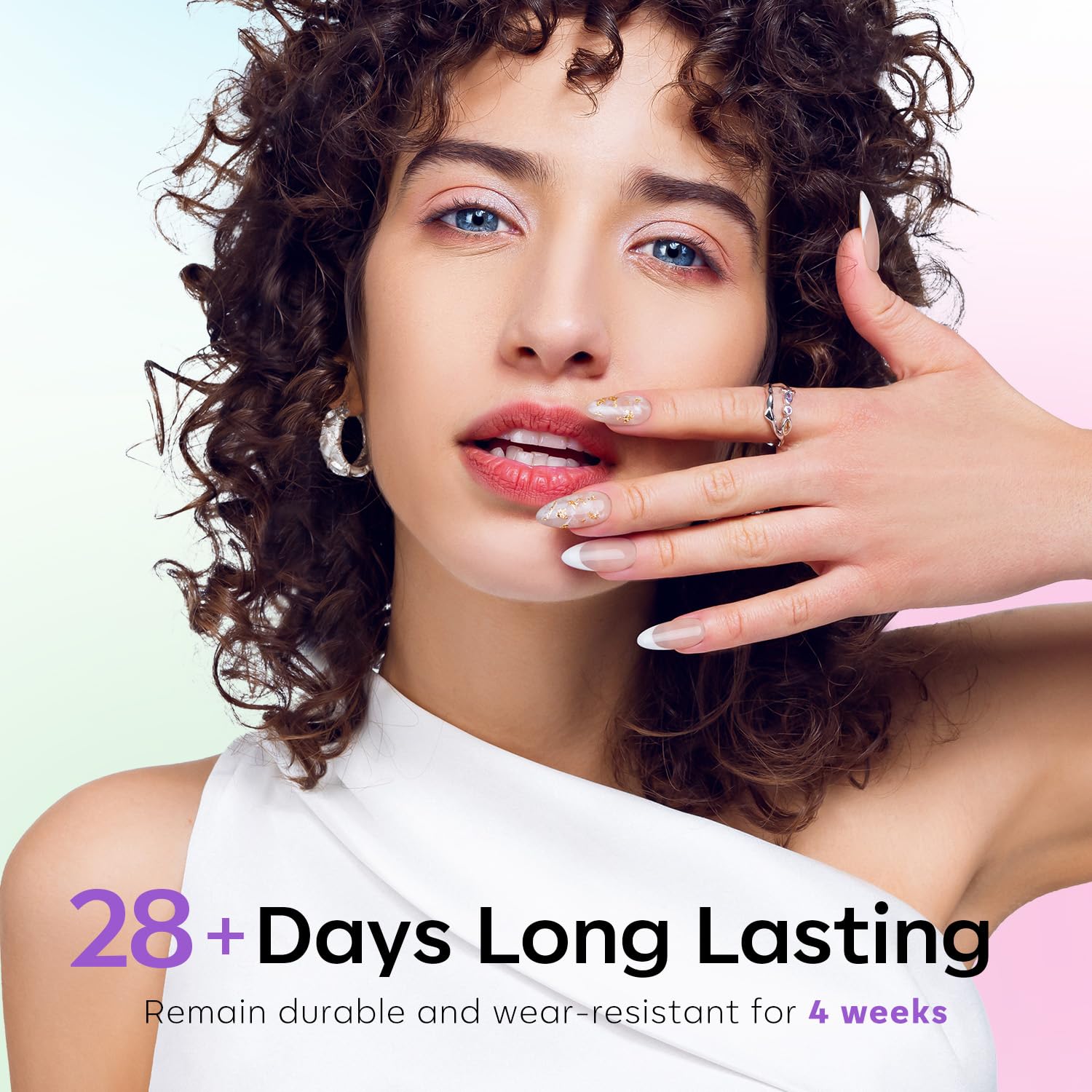 Modelones easy-glide brush enables quick, even gel application.