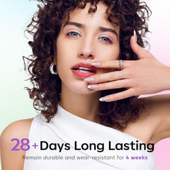 Modelones easy-glide brush enables quick, even gel application.