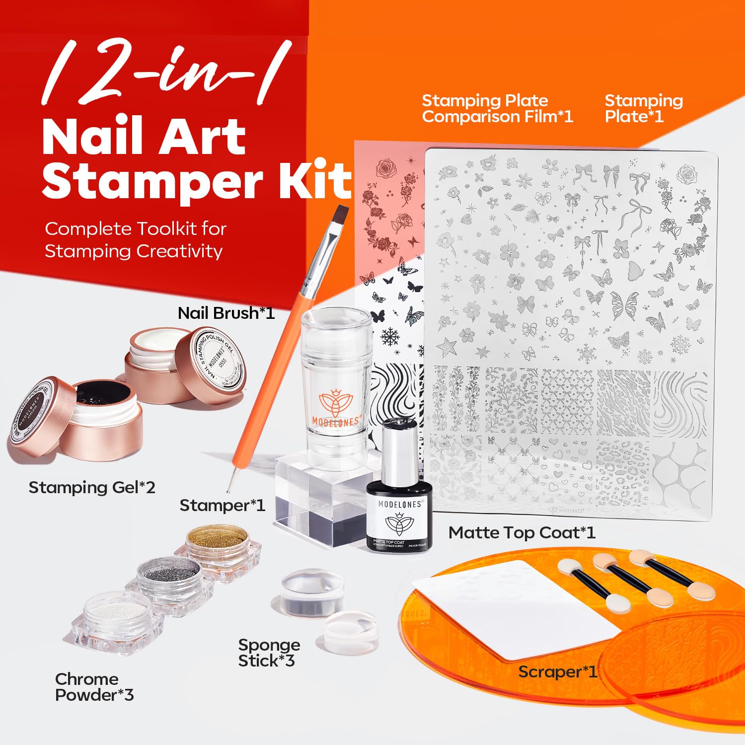 Modelones French-tip-stamper for precise French tips at home