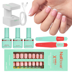 Modelones gel nail kit open packaging showing all components for quick home manicures