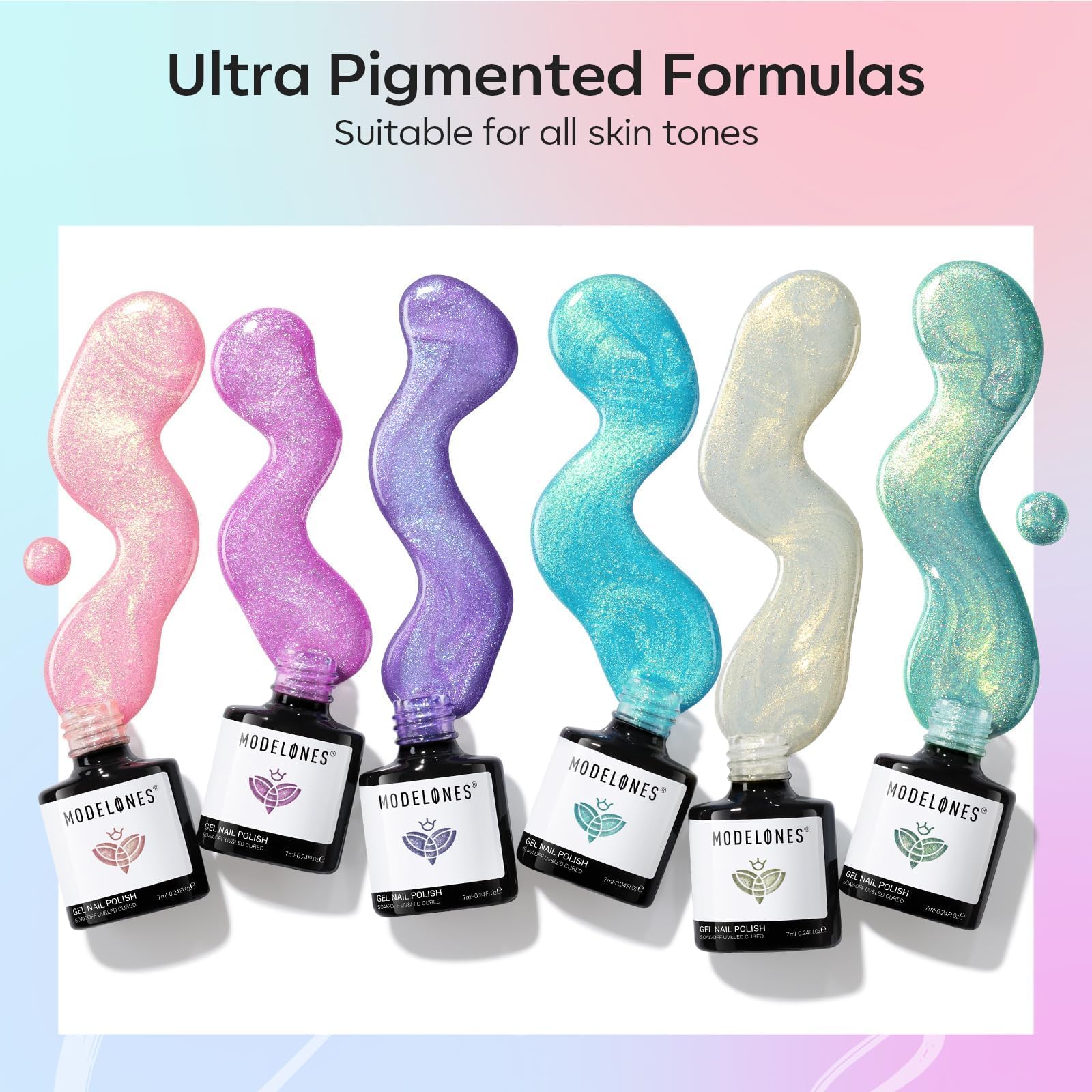 Modelones chameleon glitter polish shifts color with angle for dynamic looks
