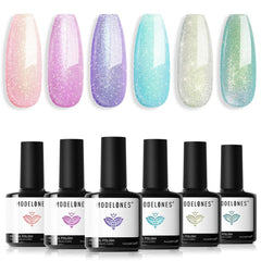 Modelones soak-off gel polish set compatible with LED lamps for easy removal