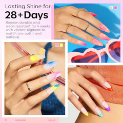 Modelones glitter top coat creates sparkling, durable shine