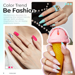 Modelones glossy top coat bottle for a high‑shine salon look