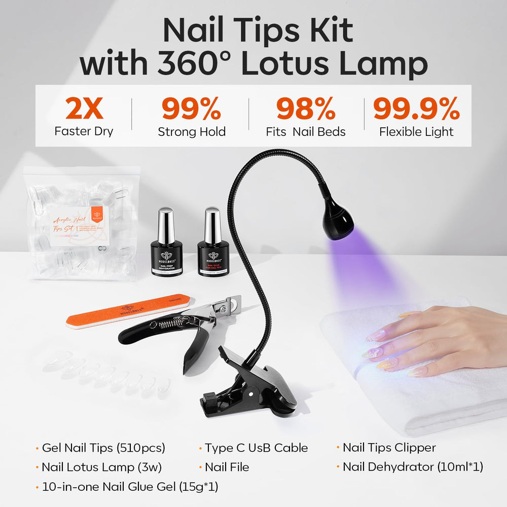 Modelones gooseneck lamp with clamp enables precise lamp positioning.