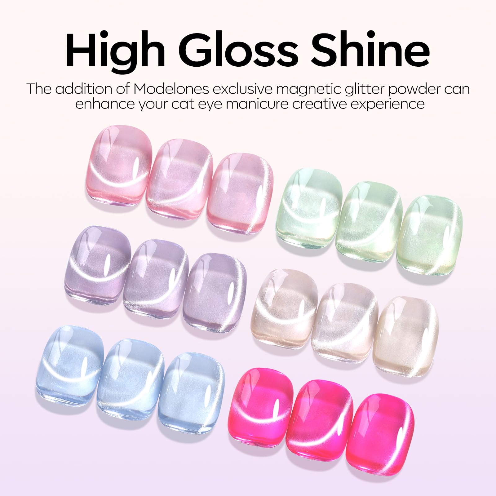 Green cat eye gel polish offers fresh, nature-inspired shades