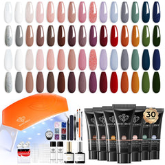 Modelones Hand to Toe Poly Nail Gel Kit with 30 colors for versatile DIY nails
