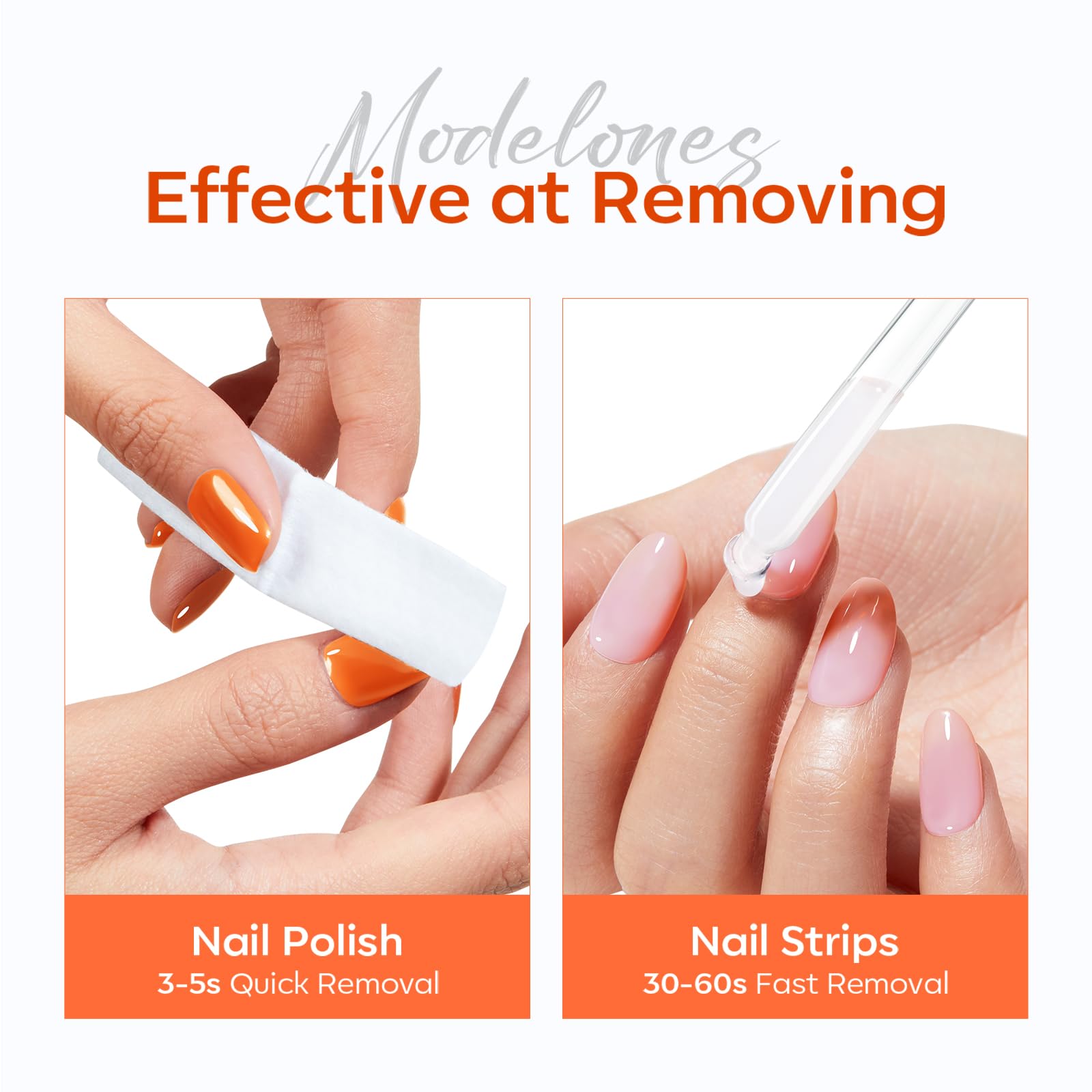 Modelones hand with nude nails shows salon-like shine at home.