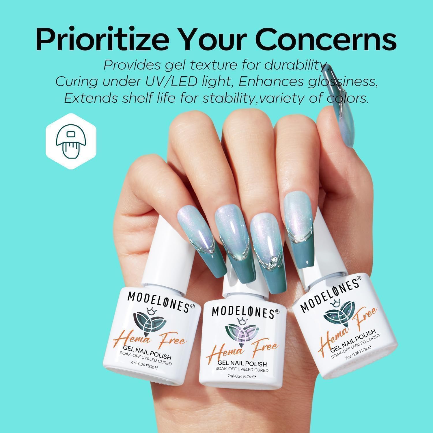 Modelones holographic glitter polish adds festive nail shine