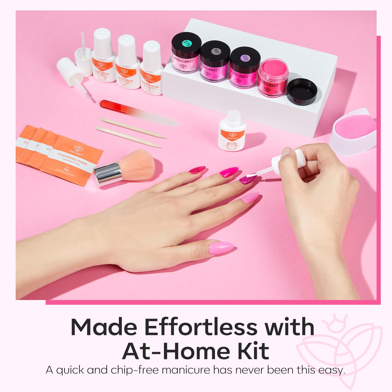 Modelones base coat helps build durable, smooth color layers