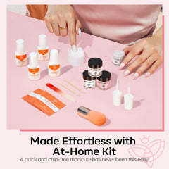 Modelones dip liquid set with bond and top coat for lasting shine.