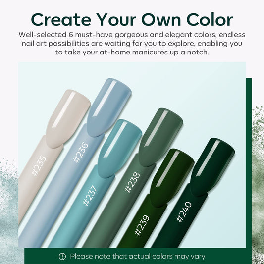 Modelones Mist Blue powder swatch ideal for spring nails with bright, chip-resistant color.