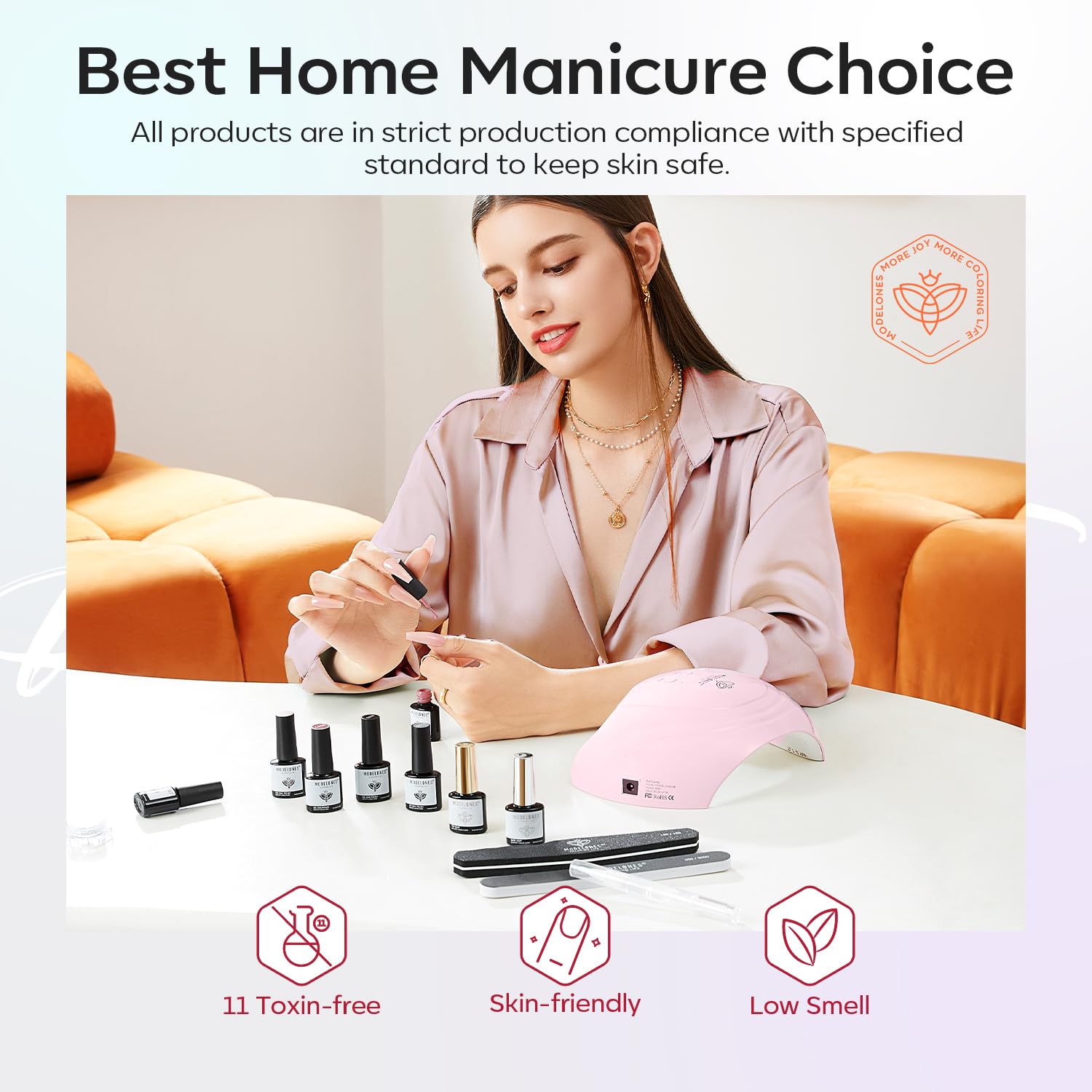 Modelones nail care with safe formula emphasizes non-toxic and chip resistance
