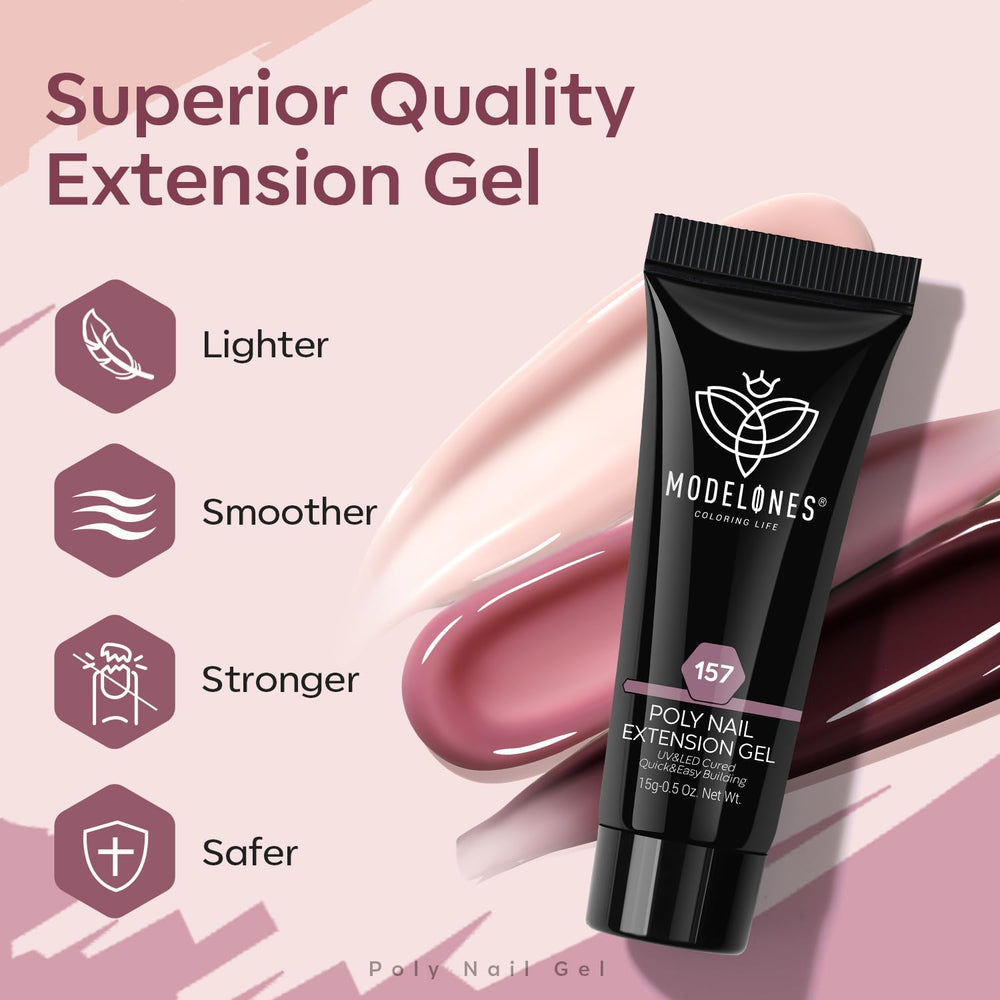 Modelones nail clips secure extensions during shaping for precise results.