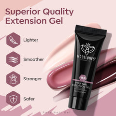 Modelones nail clips secure extensions during shaping for precise results.