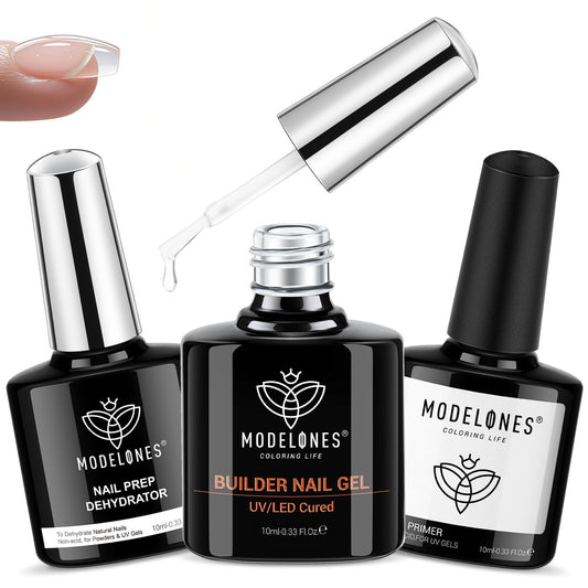 Modelones Nail Dehydrator bottle ensures clean nails for better adhesion.