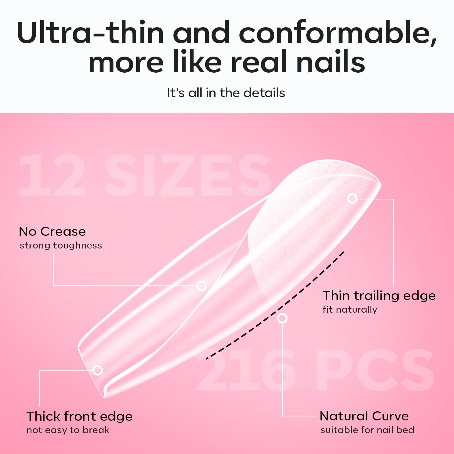 Modelones nail file included for shaping and prep.