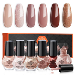 Modelones Nail Polish 6 colors in a quick-dry mini starter kit for at-home manicures.