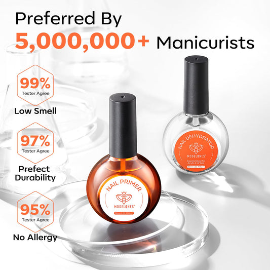 modelones nail primer bottle 30ml enhances prep surface for durable finish