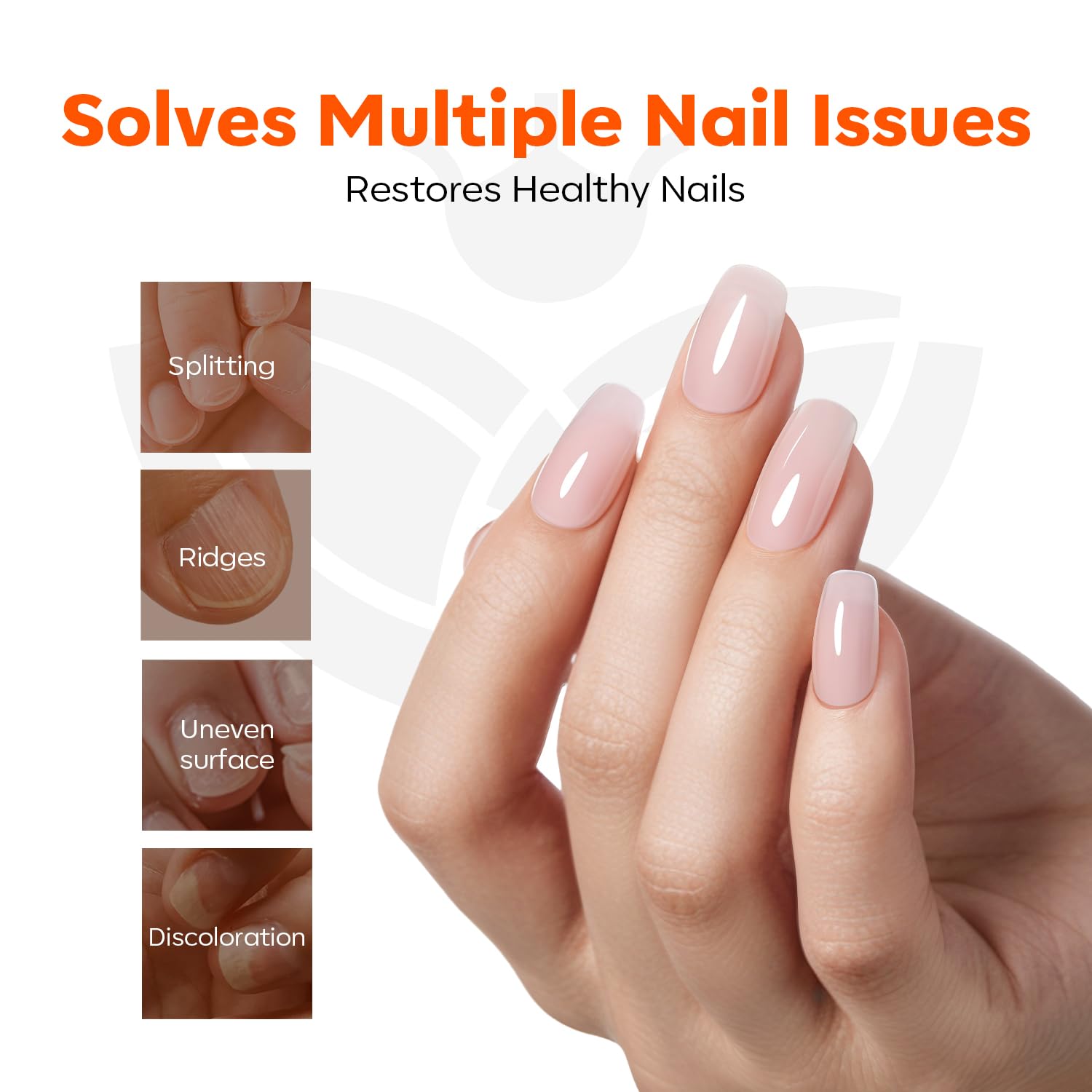 Modelones Nail Strengthener Kit brush application demonstrates easy daily use.