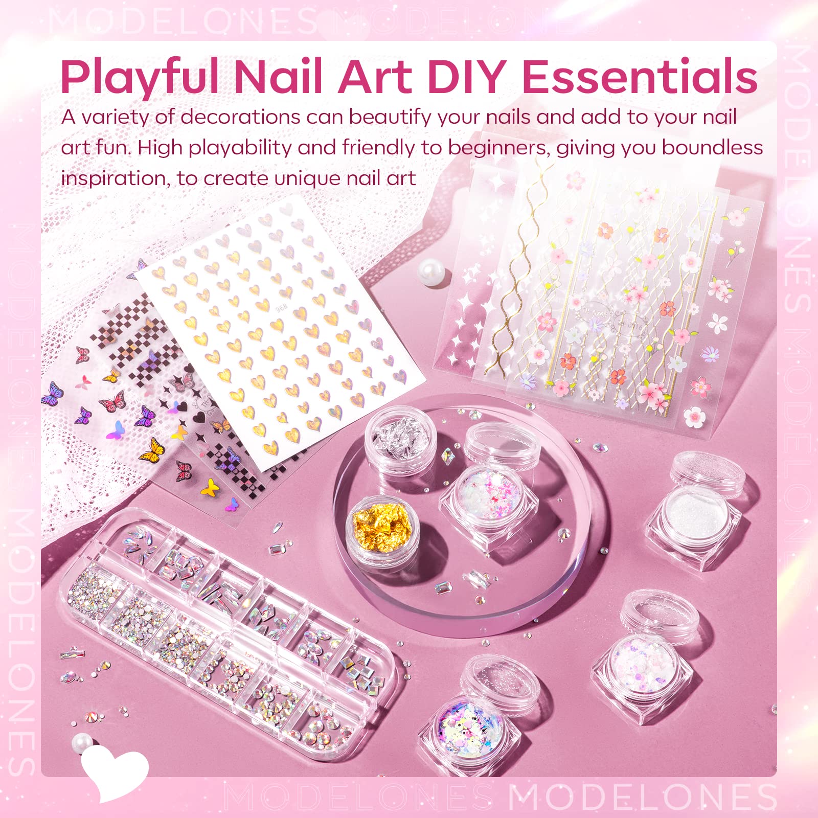 Modelones striping tapes for precise nail accents and detailing.