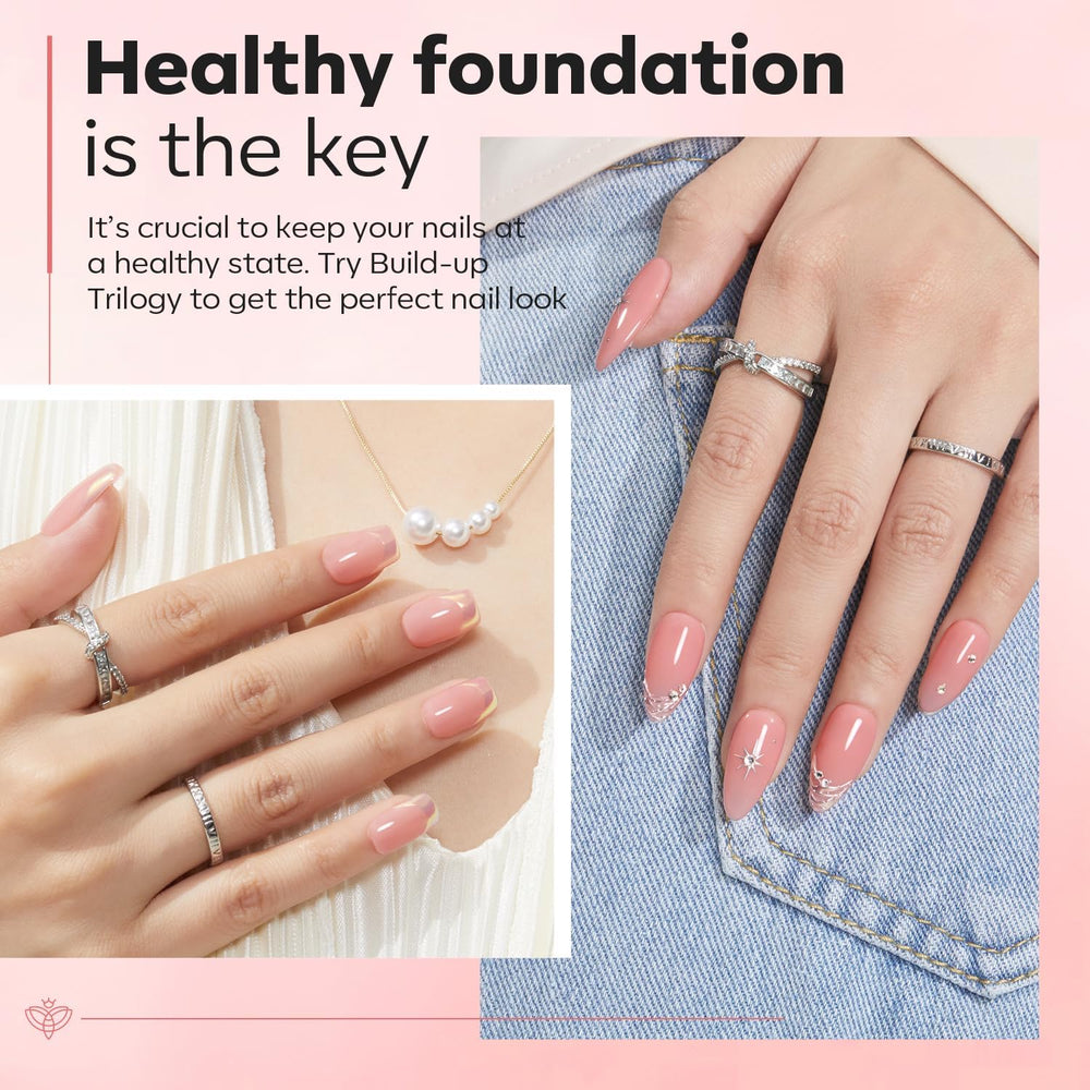 Modelones close-up highlights thickening texture and enhanced nail support.