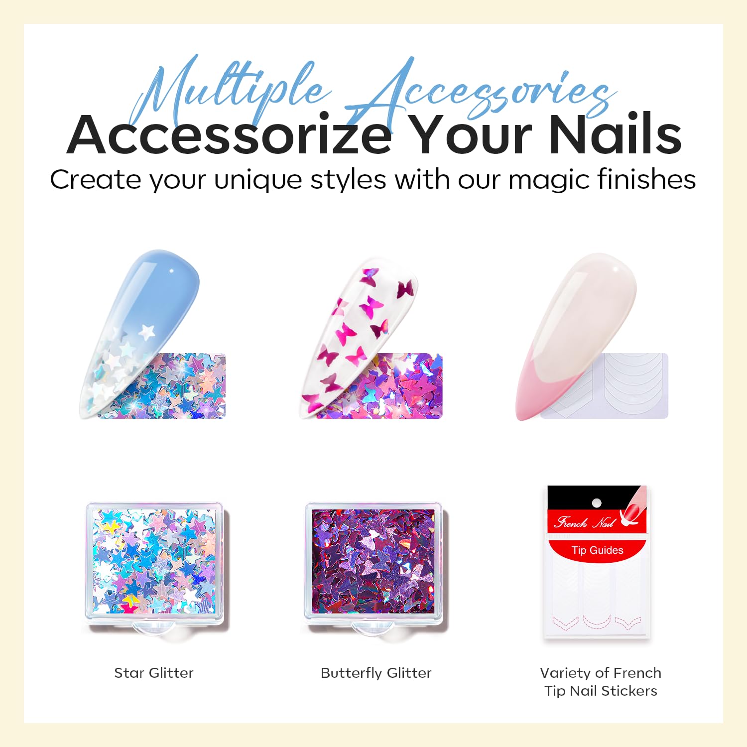 Modelones Nail Tips Clips and Tools for neat prep and shaping