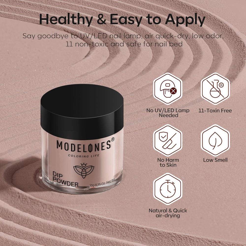 Modelones nail tools kit with tray and brush for professional home manicures.