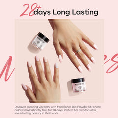 Modelones no-lamp dip process enables air-dried, gel-like results.
