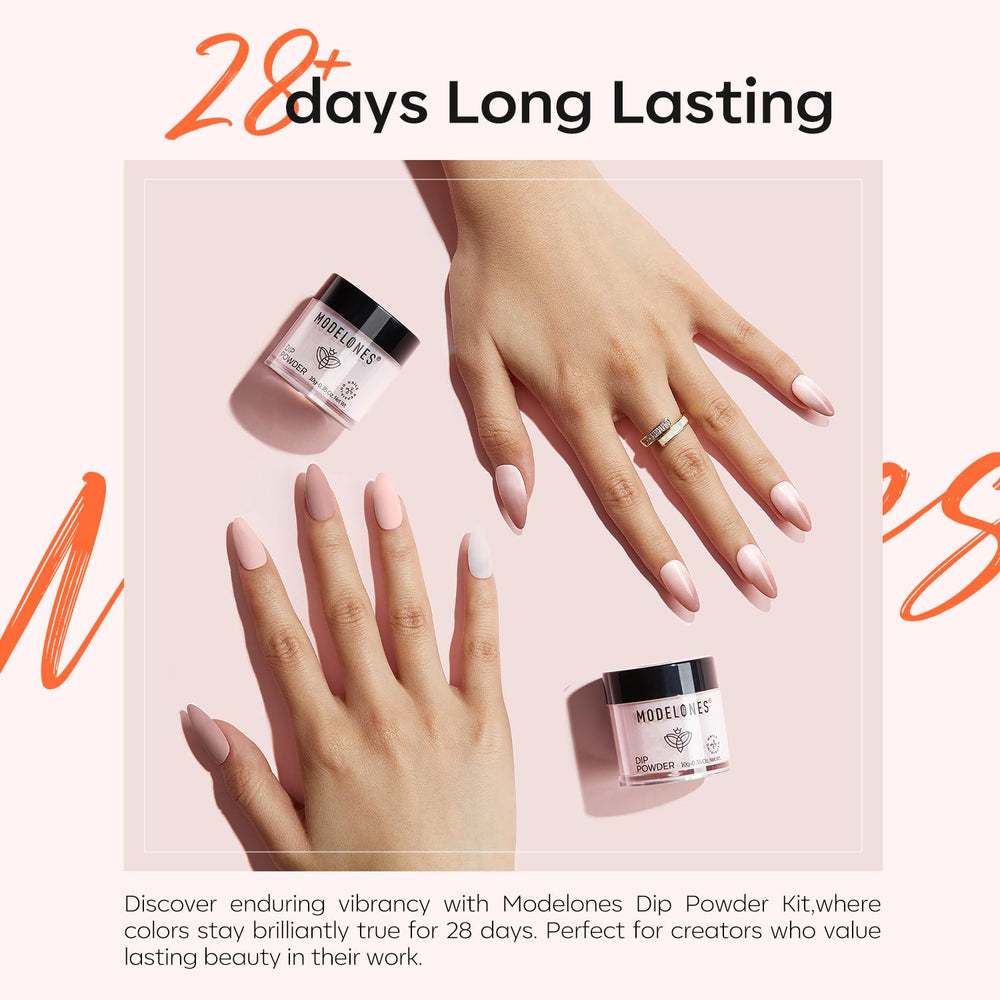 Modelones no-lamp-needed system delivers quick air-dry with a gel-like finish.