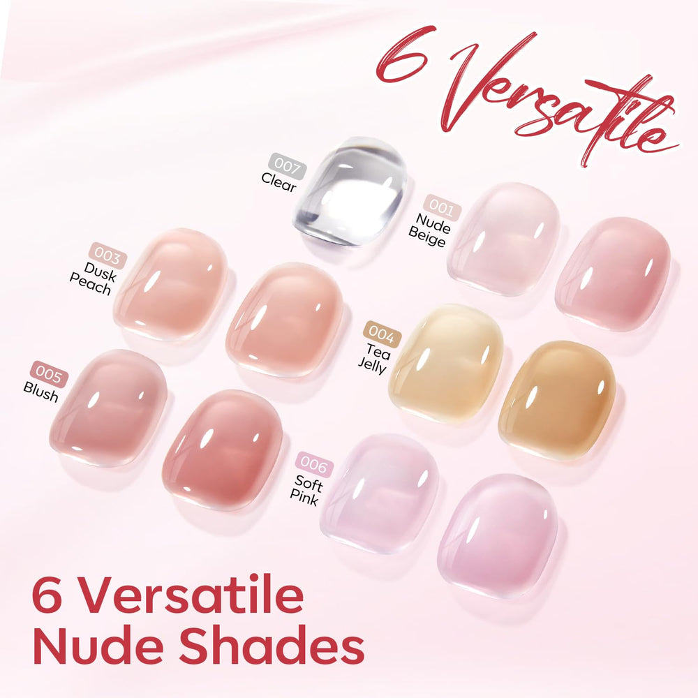 Modelones Nude manicure being applied for seamless coverage.