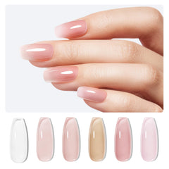 Modelones nude pink brown shades on nails offer versatile French-ready looks.
