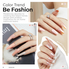 Modelones pale pink glitter polish swatches evoke soft sparkle for elegant looks