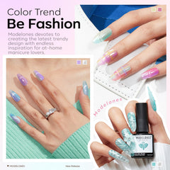 Modelones pastel jelly gel swatches display translucent, buildable colors.