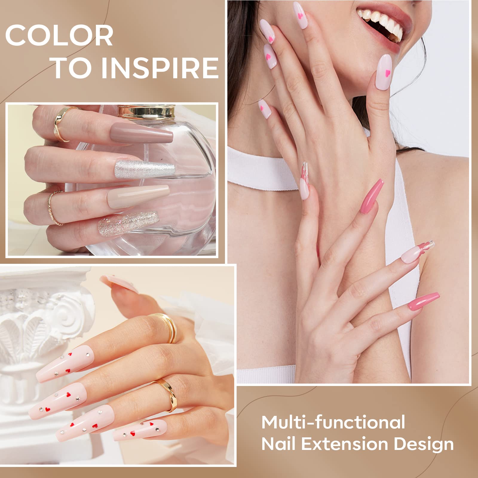 Modelones pink shade acrylic powder for soft blush nails